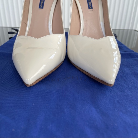 Stuart Weitzman White Patent Anny Pump 105 - Picture 6 of 15